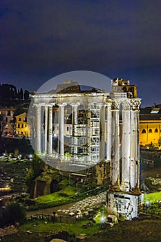 Roman Forum Night Scene