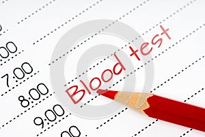 Day schedule blood test