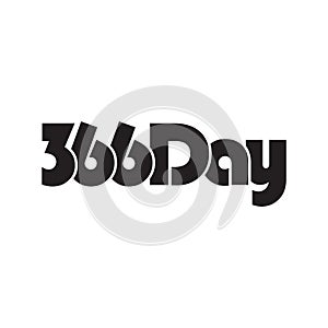 366 DAY text design vector