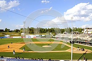 Day time Minor League baseball stadium