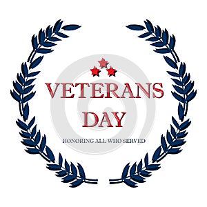 Day veteran usa banner, vector illustration flat, text