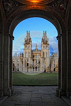 Day view of All Souls College at Oxford