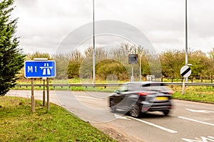 Day view background of UK Motorway Road photo