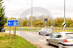 Day view background of UK Motorway Road