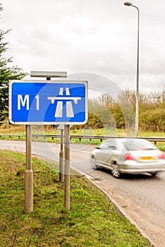 Day view background of UK Motorway Road