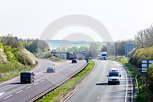 Day view background of UK Motorway Road