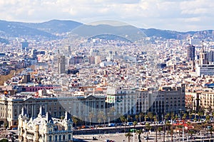 Day view of Barcelona cityscape