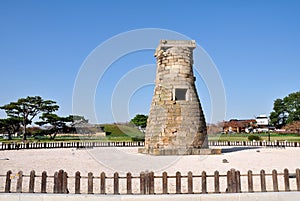 Day view of Cheomseongdae observatory, Gyeongju, South Korea