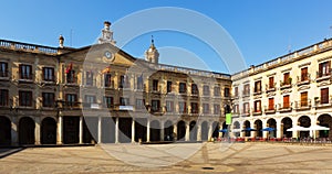 Day view of New Square and city hall. Vitoria-Gasteiz