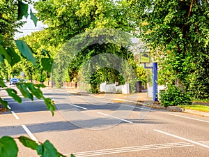 Day view UK static speed or safety camera on road