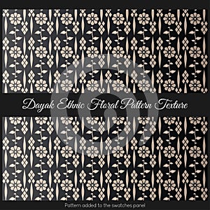 Dayak Ethnic Floral Pattern Texture