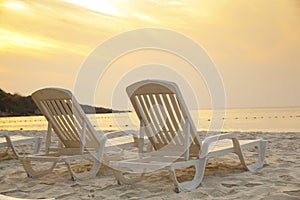 Daybeds on the Beach