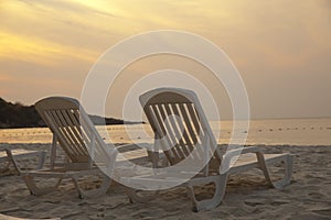 Daybeds on the Beach