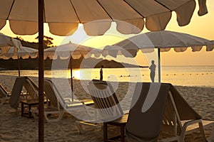 Daybeds on the Beach
