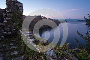 Daybreak on castle ruins