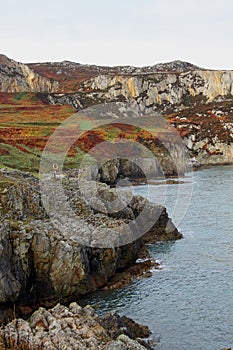 Daybreak looking towards north stack, Anglesey