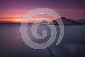 Daybreak at Mumbles lighthouse