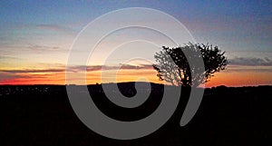 Daybreak over Redruth, Cornwall UK