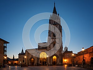 Daybreak in Oviedo, Spain