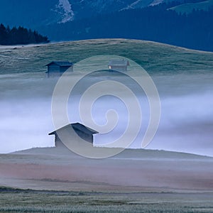 Daybreak on Seiser Alm, South Tyrol