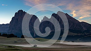 Daybreak on Seiser Alm, South Tyrol