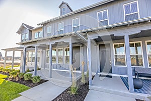 Daybreak Utah townhouse viewed on a sunny day