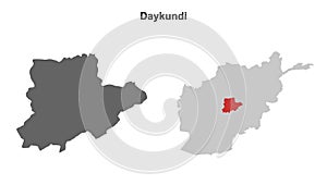 Daykundi outline map