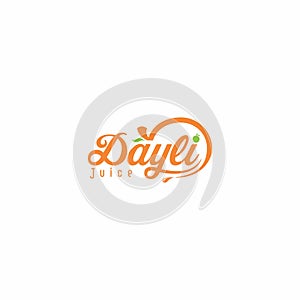 Dayli Juice Logo. Ice Juice Logo Design. Orange Logo