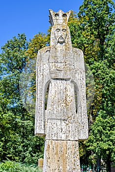 Daylight portrait view to Neagoe Basarab religious monument