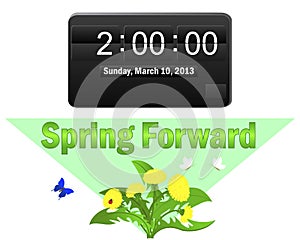Daylight saving time begins. March 10, 2013.