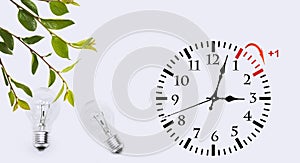 Daylight Saving Time. Change clock to summer time.