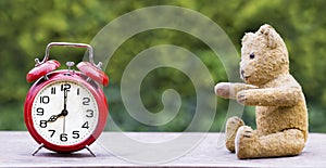 Daylight savings time concept, web banner idea