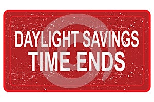 Daylight savings time ends