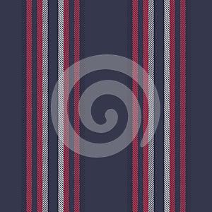 Dayout background seamless lines, folk fabric texture stripe. Preeting pattern vertical vector textile in dark and red colors