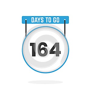 164 Days Left Countdown for sales promotion. 164 days left to go Promotional sales banner