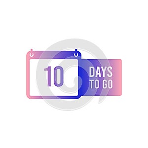 10 days to go last countdown icon. Seven day go , 10 day only photo