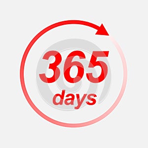 365 days vector icon photo
