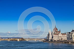 Dayshot at Danube river panoramic view