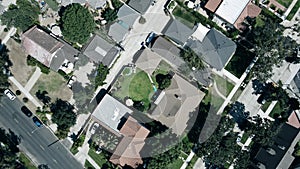 Daytime aerial view of the city of Rowland Heights, California, CA