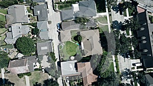 Daytime aerial view of the city of Rowland Heights, California, CA.