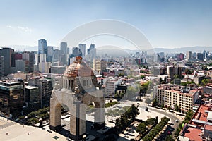 Aerial View of Monument to the Revolution in Mexico City, Mexico