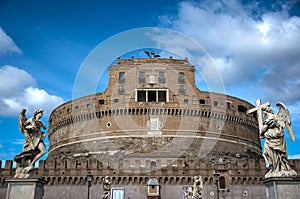 Daytime Castel Sant'Angelo Castle Museum Front Exterior Rome