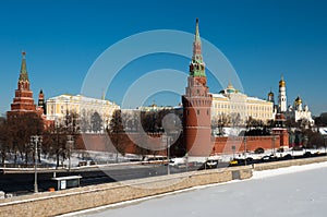 Daytime view of Moskow Kremlin