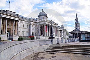 National Gallery at Trafalgar Square daytime view, London