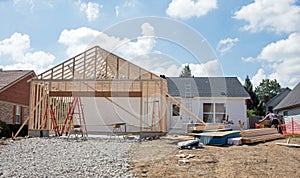 Construction of Modular Home Garage in Progress
