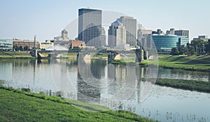Dayton Ohio Skyline Reflection