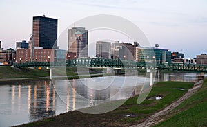 Dayton Ohio Waterfront Downtown City Skyline Miami River