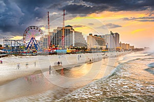 Daytona Beach, Florida, USA beachfront skyline