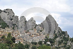 Dayview on Castelmezzano town in Italy
