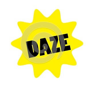 Daze stamp on white